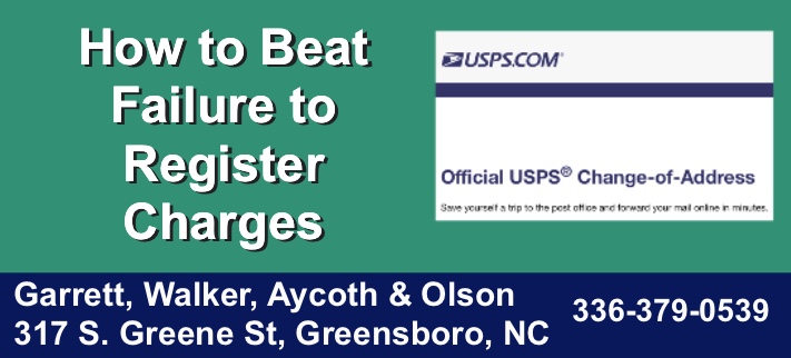 Failure to Register Charge, Failure to Register NC, How to beat failure to register charge