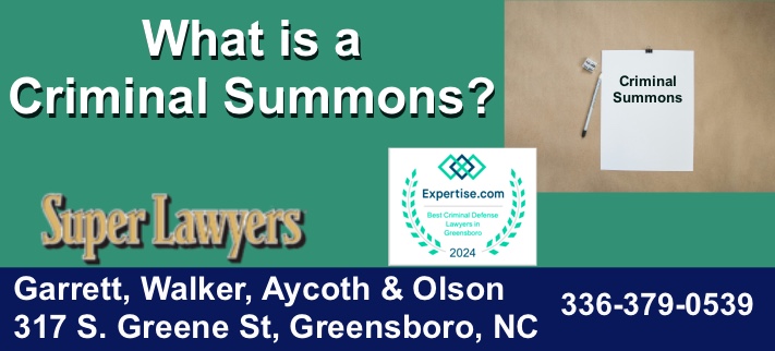 What is a criminal summons, what is criminal summons, criminal summons, criminal summons nc